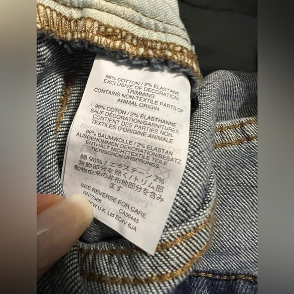 Madewell Jeans 29 High-Rise Slim Boyjean Two-Tone Tuxedo Stripe Edition Women’s. - Picture 9 of 9